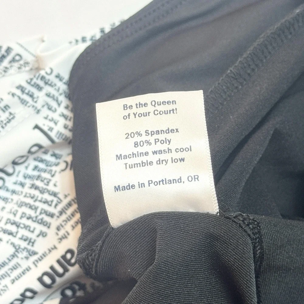 Queen of the Court Skort Skirt L Newsprint Newspaper Tennis Pickleball Golf